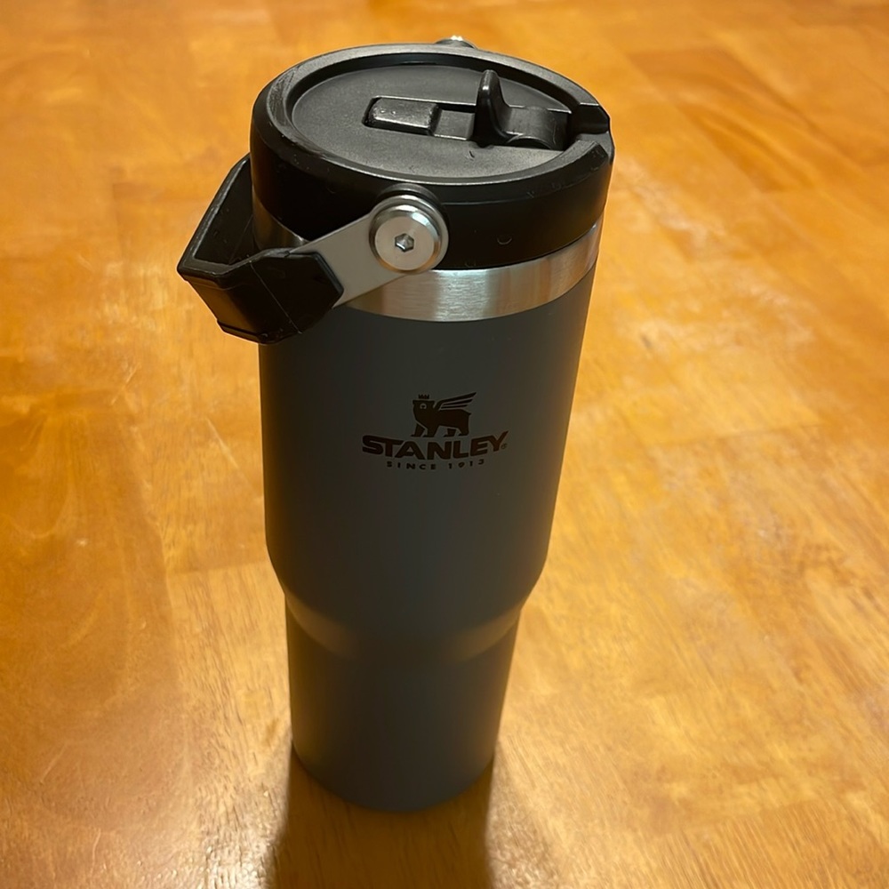 Grey 30 oz Stanley varsity ice flow flip straw tumbler